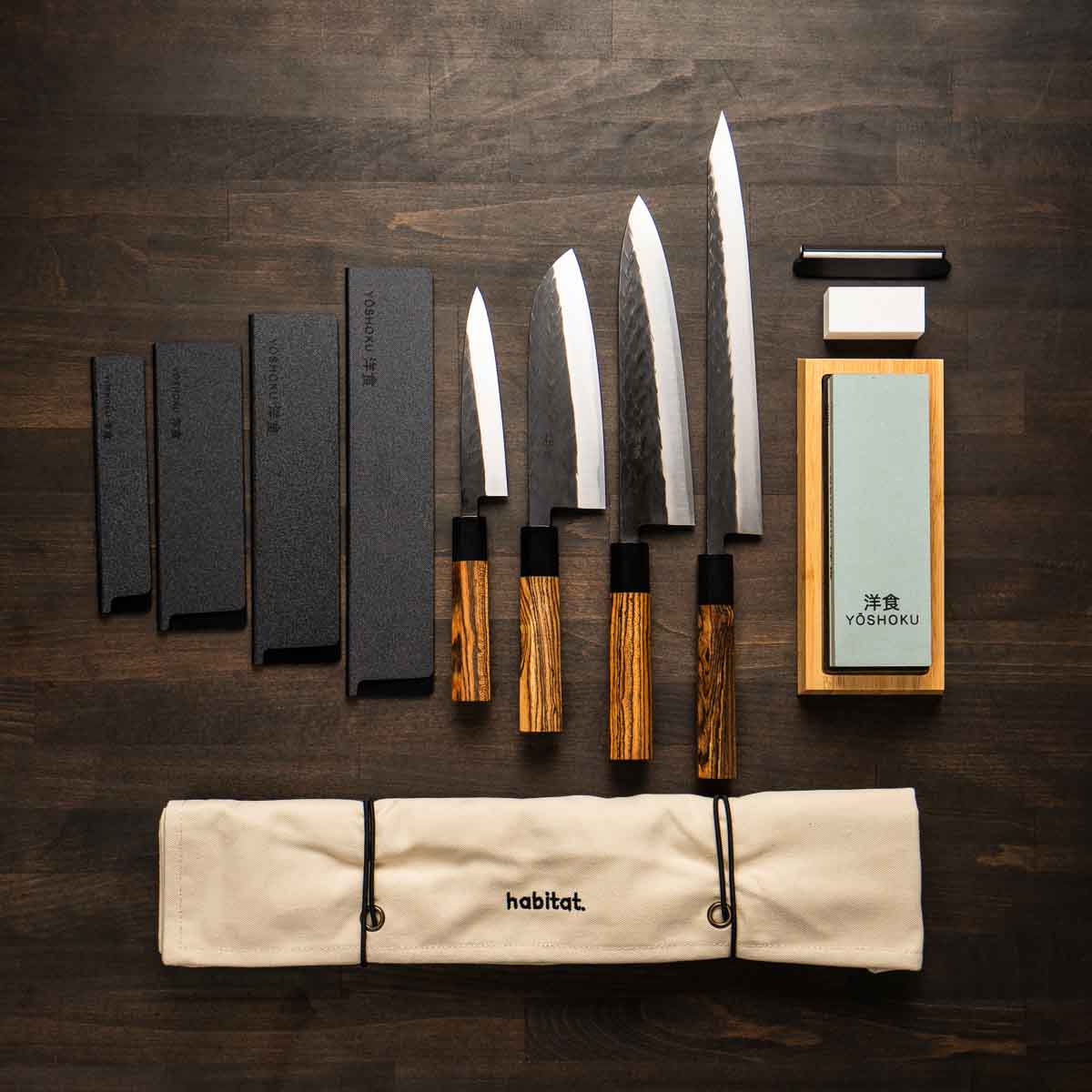 Tadafusa "Seido" SLD Tsuchime - 4 Knife Set with Knife Roll