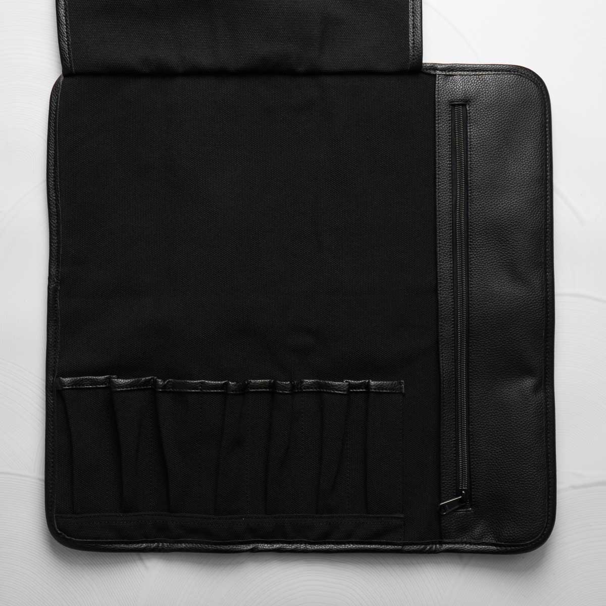 Porter 7 Pocket Waxed Canvas Leather Trim Knife Roll