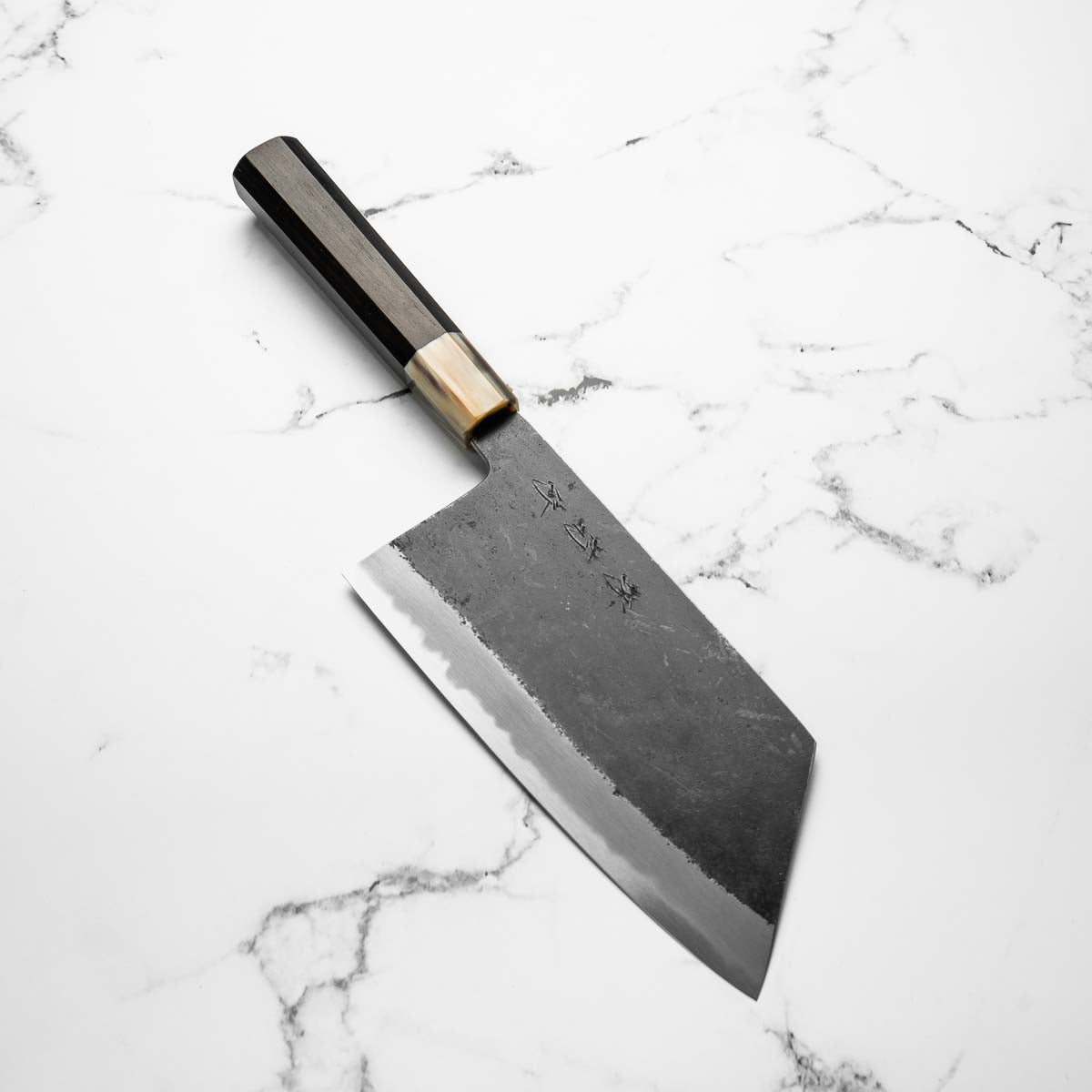 Sakai Kikumori White 2 Kiritsuke Cleaver 180mm - Ebony & Blonde