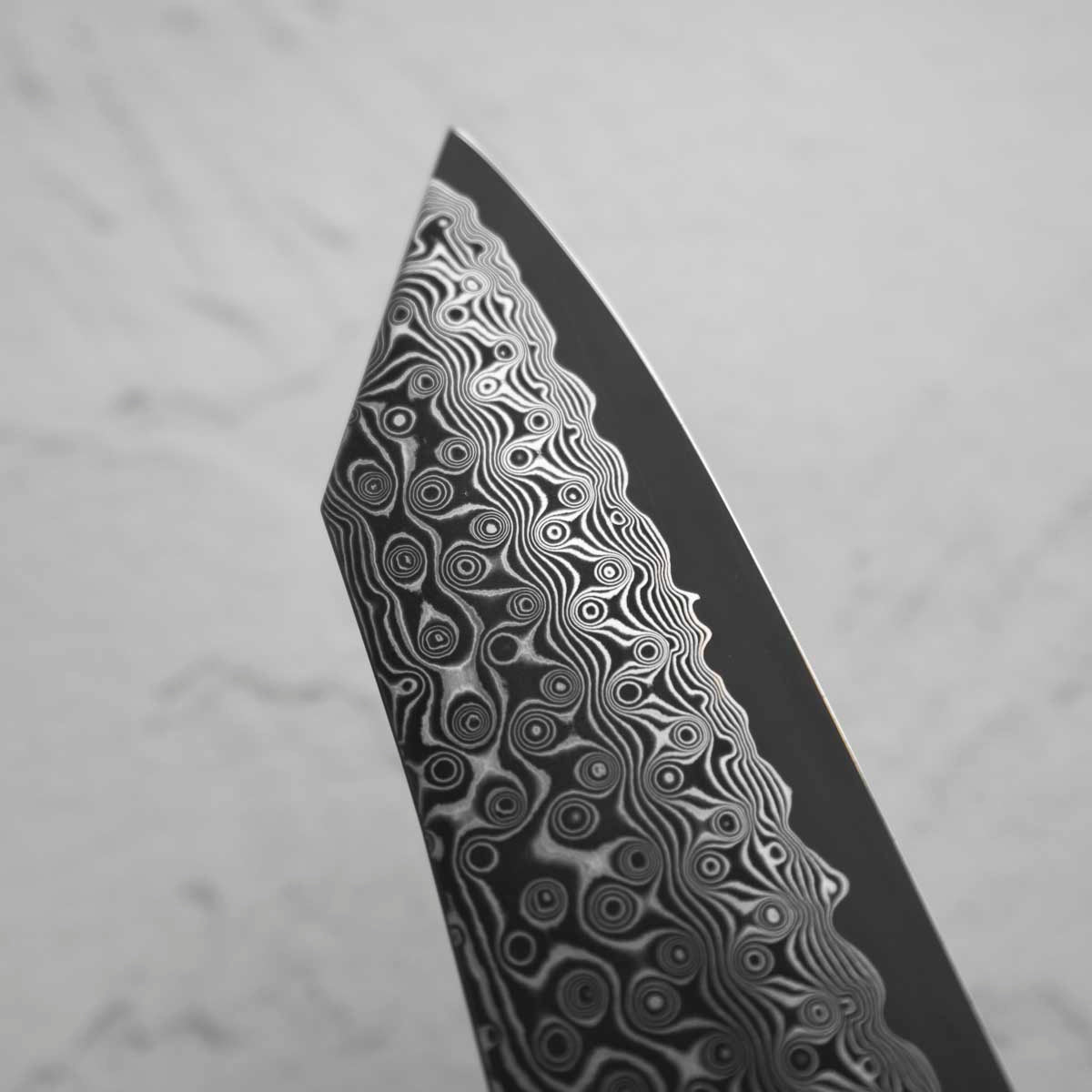 Nigara Hamono SG2 Raindrop Damascus Bunka 180mm - Ebony