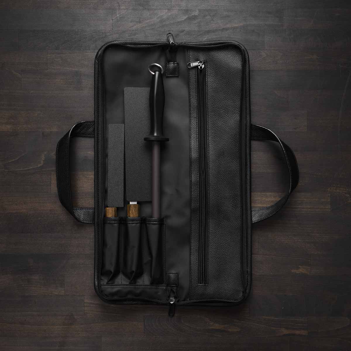 Tsunehisa Ginsan Nashiji 2 Knife Set with Porter Knife Bag