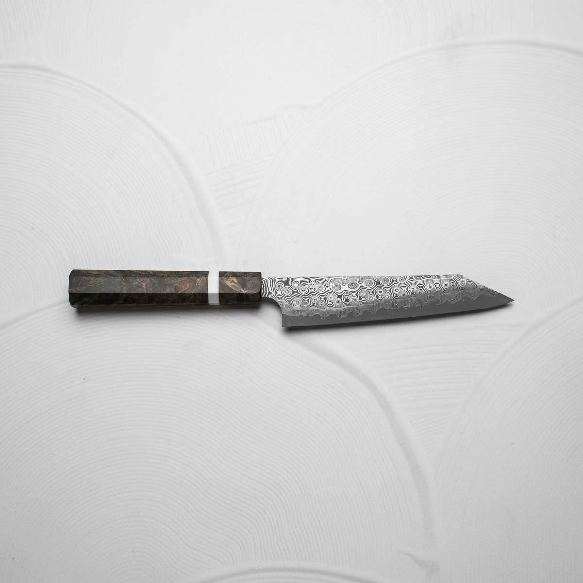 Nigara Hamono SG2 "Raindrop" Damascus Kiritsuke Petty 150mm - Maple