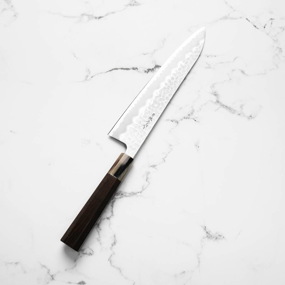 Tsunehisa Blue Super Tsuchime Gyuto 210mm - Ebony & Blonde