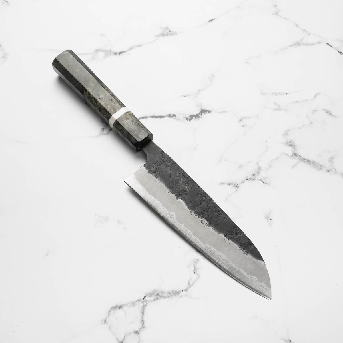 Tsunehisa Kurouchi Blue Super Nashiji Santoku 165mm - Maple