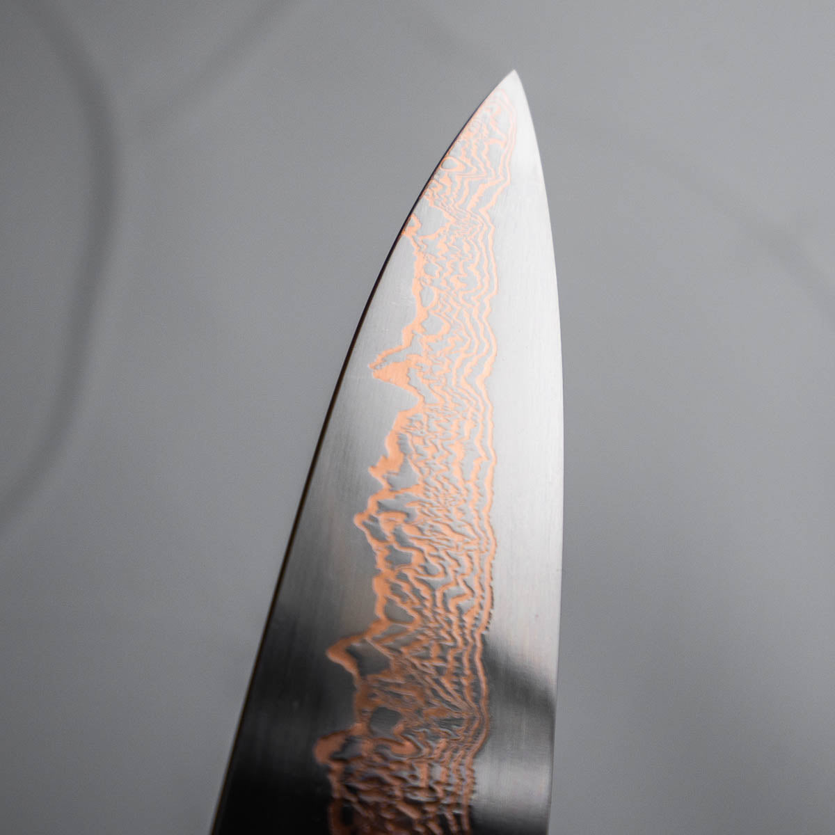 Hatsukokoro Yorokobi SLD Copper Damascus Gyuto 210mm - Quince Burl