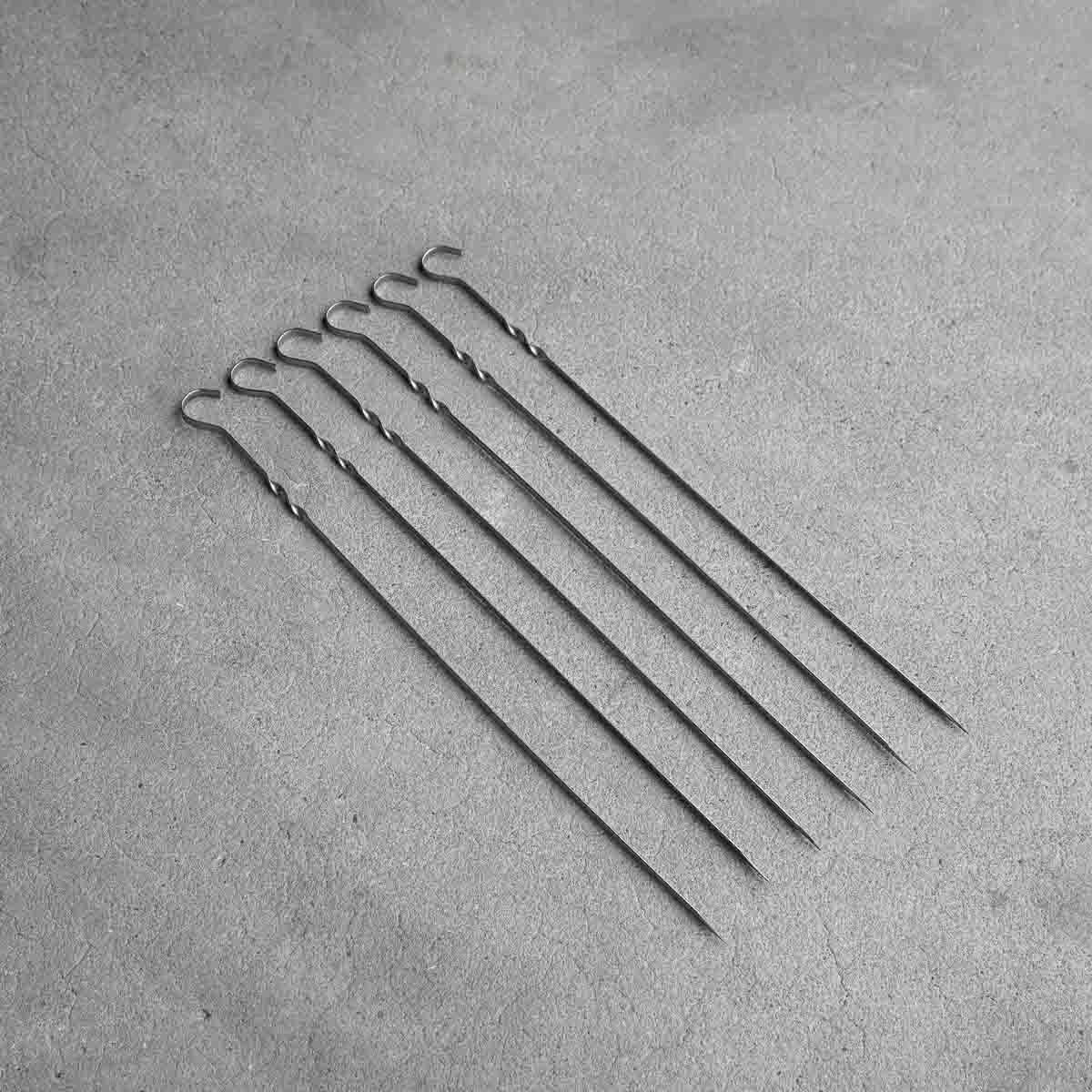 6 Pack Stainless Steel BBQ Skewers