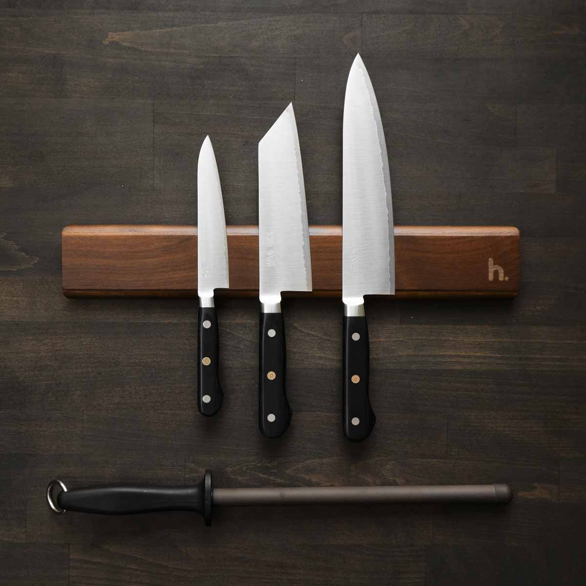 Senzo Professional SG2 - 3 Knife Set with Magnetic Strip