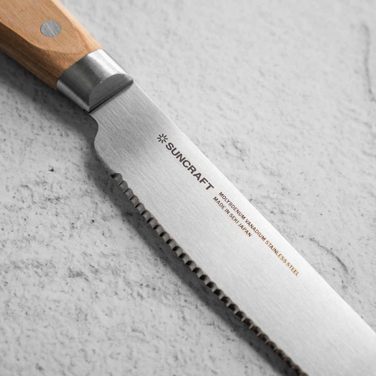 Suncraft "Seseragi" Bread Knife 21cm - Right Handed